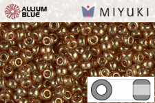 MIYUKI Round Rocailles Seed Beads (RR11-0311) 11/0 Small - Topaz Gold Luster