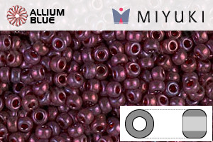 MIYUKI Round Seed Beads (RR11-0313) - Cranberry Gold Luster - 关闭视窗 >> 可点击图片