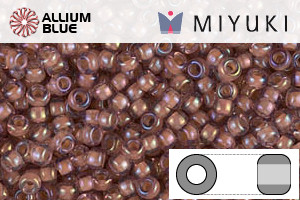 MIYUKI Round Seed Beads (RR11-0337) - Peach Lined Amethyst - 關閉視窗 >> 可點擊圖片