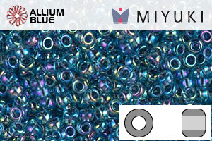 MIYUKI Round Rocailles Seed Beads (RR11-0339) 11/0 Small - Blue Lined Aqua AB - 關閉視窗 >> 可點擊圖片