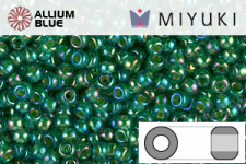 MIYUKI Round Seed Beads (RR11-0354) - Emerald Lined Aqua