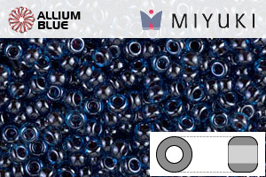 MIYUKI Round Rocailles Seed Beads (RR11-0358) 11/0 Small - Ruby Lined Capri Blue - Haga Click en la Imagen para Cerrar