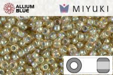 MIYUKI Round Seed Beads (RR11-0359) - Aqua Lined Light Topaz AB