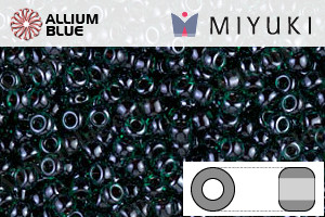 MIYUKI Round Rocailles Seed Beads (RR11-0362) 11/0 Small - Ruby Lined Emerald AB - Haga Click en la Imagen para Cerrar