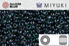 MIYUKI Round Rocailles Seed Beads (RR11-0362) 11/0 Small - Ruby Lined Emerald AB