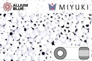MIYUKI Round Rocailles Seed Beads (RR11-0402F) 11/0 Small - Opaque Matte White - Click Image to Close