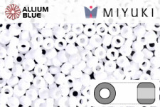 MIYUKI Round Rocailles Seed Beads (RR11-0402F) 11/0 Small - Opaque Matte White
