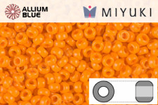 MIYUKI Round Rocailles Seed Beads (RR11-0405) 11/0 Small - Opaque Mandarin