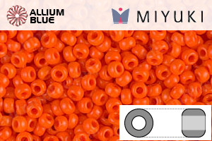 MIYUKI Round Seed Beads (RR11-0406) - Opaque Orange - 关闭视窗 >> 可点击图片