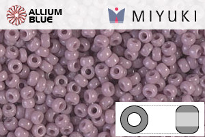 MIYUKI Round Rocailles Seed Beads (RR11-0410) 11/0 Small - Opaque Mauve - Click Image to Close