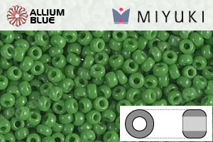 MIYUKI Round Rocailles Seed Beads (RR11-0411) 11/0 Small - Opaque Green - Haga Click en la Imagen para Cerrar