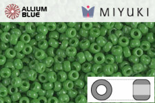 MIYUKI Round Rocailles Seed Beads (RR11-0411) 11/0 Small - Opaque Green