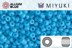 MIYUKI Round Seed Beads (RR11-0413) - Opaque Turquoise Blue - 关闭视窗 >> 可点击图片