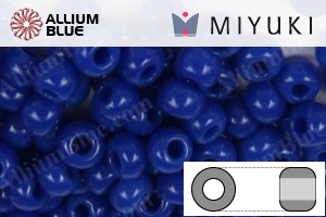 MIYUKI Round Rocailles Seed Beads (RR11-0417) 11/0 Small - Opaque Cyan Blue - Click Image to Close