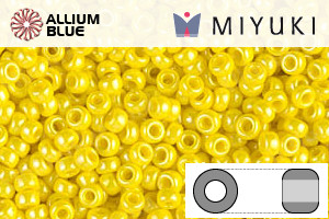 MIYUKI Round Seed Beads (RR11-0422) - Opaque Yellow Luster - 關閉視窗 >> 可點擊圖片