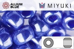 MIYUKI Round Rocailles Seed Beads (RR11-0434) 11/0 Small - Opaque Luster Cobalt - Click Image to Close