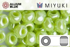 MIYUKI Round Rocailles Seed Beads (RR11-0439) 11/0 Small - Opaque Chartreuse Luster - Click Image to Close