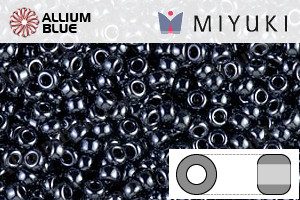 MIYUKI Round Rocailles Seed Beads (RR11-0451) 11/0 Small - Metallic Gunmetal - Click Image to Close