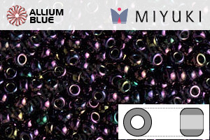 MIYUKI丸シードビーズ (RR11-0454) 丸小ビーズ 11/0 - 紫玉虫 - ウインドウを閉じる