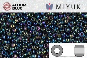 MIYUKI Round Seed Beads (RR11-0455) - Metallic Variegated Blue Iris - 关闭视窗 >> 可点击图片