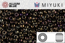 MIYUKI Round Rocailles Seed Beads (RR11-0458) 11/0 Small - Metallic Brown Iris