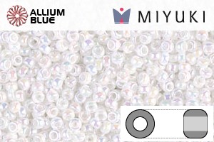 MIYUKI Round Rocailles Seed Beads (RR11-0471) 11/0 Small - White Pearl AB - Click Image to Close