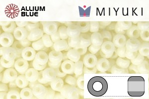 MIYUKI Round Rocailles Seed Beads (RR11-0491) 11/0 Small - Ivory - Click Image to Close