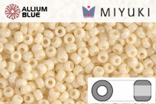 MIYUKI Round Rocailles Seed Beads (RR11-0492) 11/0 Small - Opaque Dark Cream