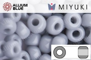 MIYUKI Round Rocailles Seed Beads (RR11-0498) 11/0 Small - Opaque Ghost Gray - Click Image to Close