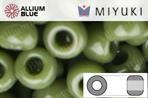 MIYUKI Round Rocailles Seed Beads (RR11-0501) 11/0 Small - Opaque Avocado - Click Image to Close