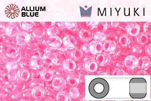 MIYUKI Round Rocailles Seed Beads (RR11-0518) 11/0 Small - Cotton Candy Pink Ceylon - Click Image to Close