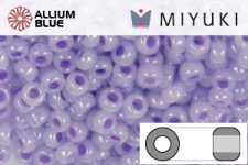 MIYUKI Round Rocailles Seed Beads (RR11-0551) 11/0 Small - GiLight Lined White Opal