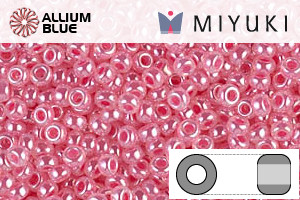 MIYUKI Round Rocailles Seed Beads (RR11-0535) 11/0 Small - Carnation Pink Ceylon - Haga Click en la Imagen para Cerrar
