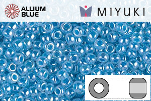 MIYUKI Round Rocailles Seed Beads (RR11-0537) 11/0 Small - Aqua Ceylon - Haga Click en la Imagen para Cerrar