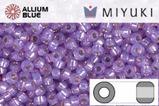 MIYUKI Round Seed Beads (RR11-0574) - Dyed Lilac Silver Lined Alabaster