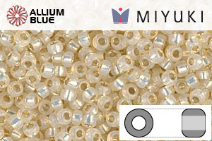 MIYUKI Round Rocailles Seed Beads (RR11-0577) 11/0 Small - Silver Lined Cream - Haga Click en la Imagen para Cerrar