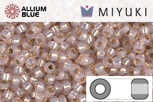 MIYUKI Round Rocailles Seed Beads (RR11-0579) 11/0 Small - Light Pale Rose Silverlined - Click Image to Close
