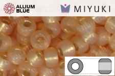 MIYUKI Round Rocailles Seed Beads (RR11-0580) 11/0 Small - Dyed Pale Apricot Silverlined Alabaster