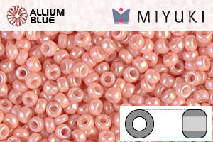 MIYUKI Round Rocailles Seed Beads (RR11-0596) 11/0 Small - Opaque Tea Rose Luster - Click Image to Close