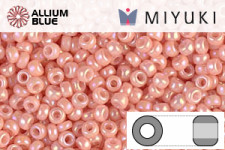 MIYUKI Round Rocailles Seed Beads (RR11-0596) 11/0 Small - Opaque Tea Rose Luster