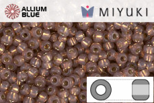 MIYUKI Round Rocailles Seed Beads (RR11-0641) 11/0 Small - Rose Bronze Silverlined Dyed Alabaster