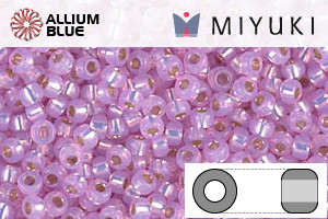 MIYUKI Round Rocailles Seed Beads (RR11-0644) 11/0 Small - Silverlined Dyed Tawny Pink - Click Image to Close