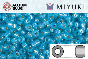 MIYUKI Round Rocailles Seed Beads (RR11-0647) 11/0 Small - Silverlined Dark Green AB