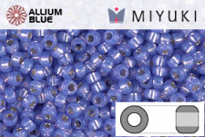 MIYUKI Round Rocailles Seed Beads (RR11-0649) 11/0 Small - Silverlined Dyed Violet Alabaster