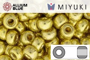 MIYUKI Round Rocailles Seed Beads (RR11-1071) 11/0 Small - Galvanized Dark Yellow - Click Image to Close