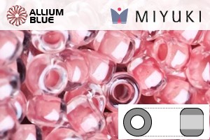 MIYUKI Round Rocailles Seed Beads (RR11-1109) 11/0 Small - Inside Color Lined Pink - Click Image to Close