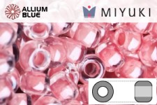 MIYUKI Round Rocailles Seed Beads (RR11-1109) 11/0 Small - Inside Color Lined Pink