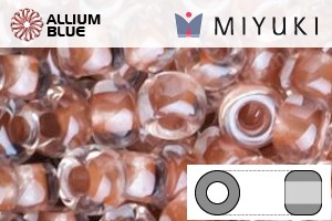 MIYUKI Round Rocailles Seed Beads (RR11-1129) 11/0 Small - Inside Color Lined Taupe - Haga Click en la Imagen para Cerrar