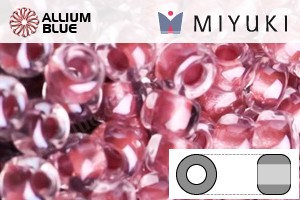 MIYUKI Round Rocailles Seed Beads (RR11-1132) 11/0 Small - Inside Color Lined Rose - Click Image to Close