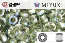 MIYUKI Round Rocailles Seed Beads (RR11-1135) 11/0 Small - Inside Color Lined Foam Green
